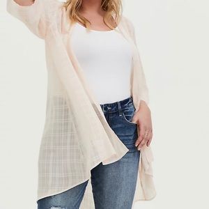 NWOT Torrid Light Pink Kimono
